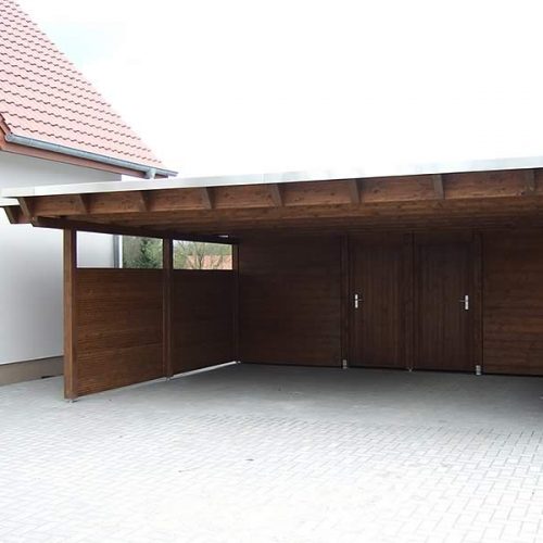 Flachdach-Carport