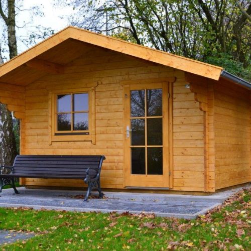 Gartenhaus 3x4m aus 45mm Blockbohlen in Wetter