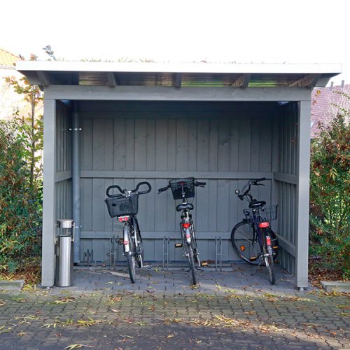 Fahrradunterstand für fünf Fahrräder gew. Nutzung