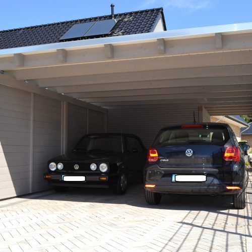 Doppelcarport mit Abstellraum und Rhombusprofil in Herford