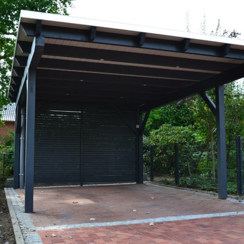 Flachdachcarport mit LED Beleuchtung in Rietberg