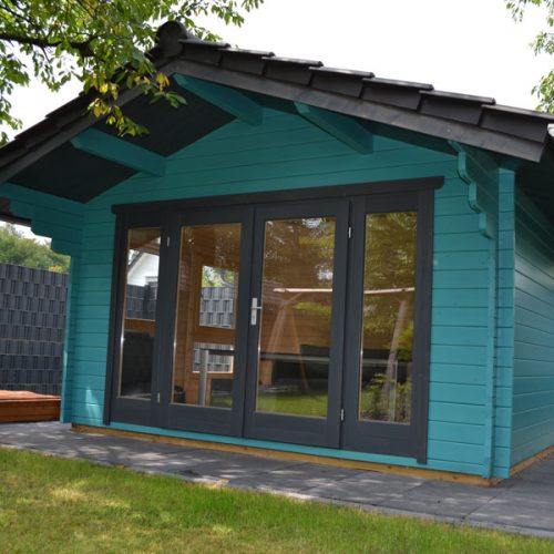 Gartenhaus 4 m x 4 m aus 45 mm Blockbohle in Oelde