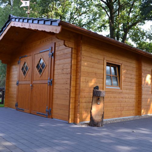 Gartenhaus aus 70 mm Blockbohlen in Delbrück
