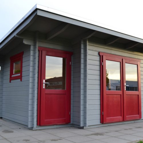 Pultdachgartenhaus in Leopoldshöhe aus 45mm Blockbohlen